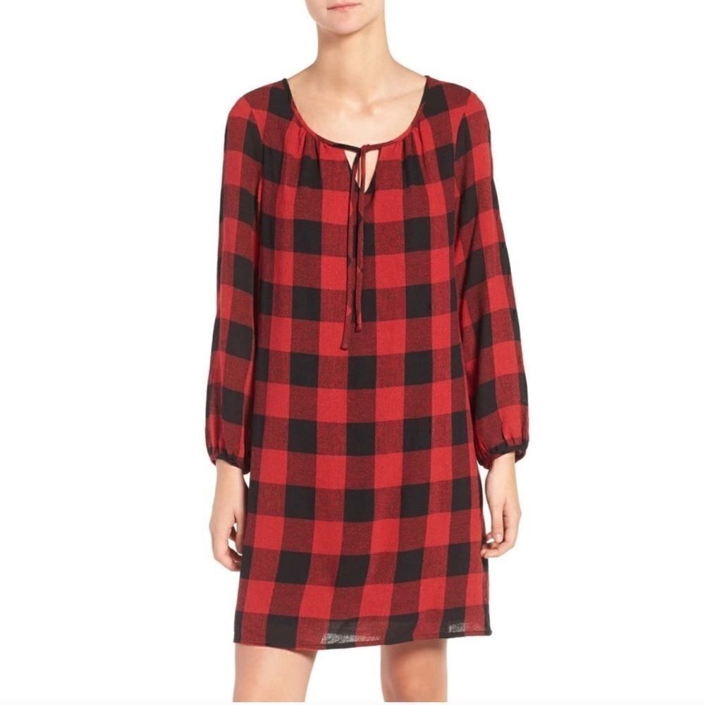 Madewell Mini Signal Buffalo Check Tunic Wool S